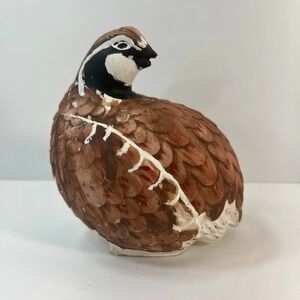 Vintage Arnel's Ceramic Quail Figurine Hand Painted Bobwhite Bird 5.5 Inch